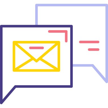 Sohbet simgesi vektör illüstrasyonu