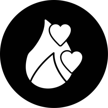 aşk kalp ikonu, basit siyah çizim