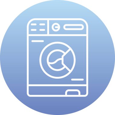 çamaşır makinesi simgesi, illüstrasyon vektör tasarımı