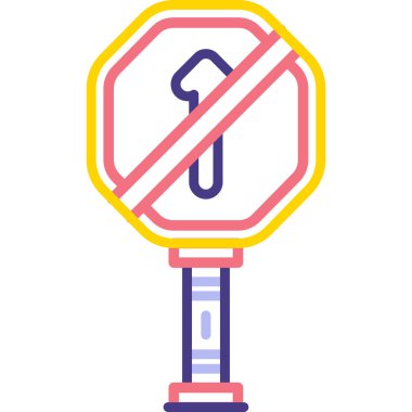 Yol simgesi vektör illüstrasyonu