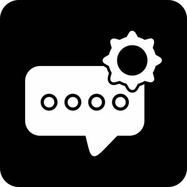 Konuş. Web simgesi basit illüstrasyon