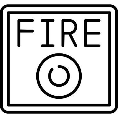 ateş ateş ikonu taslak biçiminde