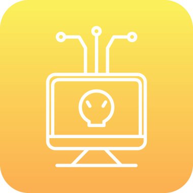 Vektör illüstrasyonu, robot simgesi