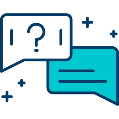 Faq simgesi modaya uygun arka planda izole edildi