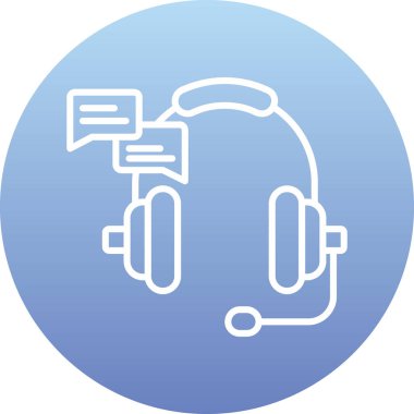 Kulaklık. Web simgesi basit illüstrasyon