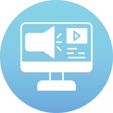 Bir video oynatıcısının vektör illüstrasyonu