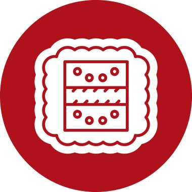 pastane pasta simgesi, vektör illüstrasyonu