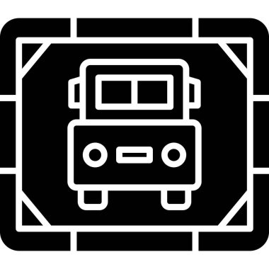 Taslak biçiminde kutu kargo lojistik simgesi