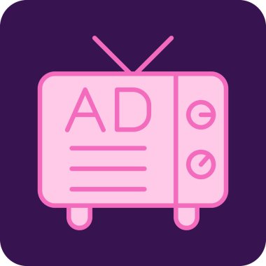 reklam reklam ikonu doldurulmuş - taslak biçimi