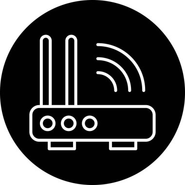 WIFI Vektör Kabartma Simgesi Tasarımı