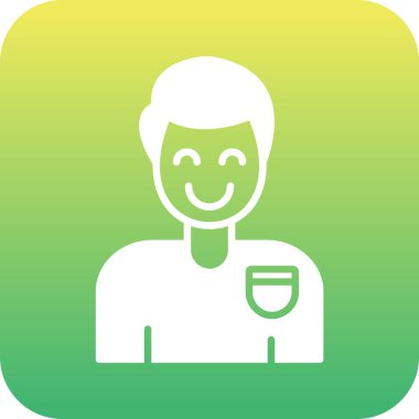 Benzersiz erkek vektör çizgisi simgesi