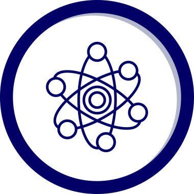 atom simgesi vektör illüstrasyonu