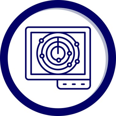 Bilgisayar. Web simgesi basit illüstrasyon