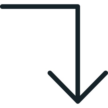 ok yönü simgesi ana hat biçiminde