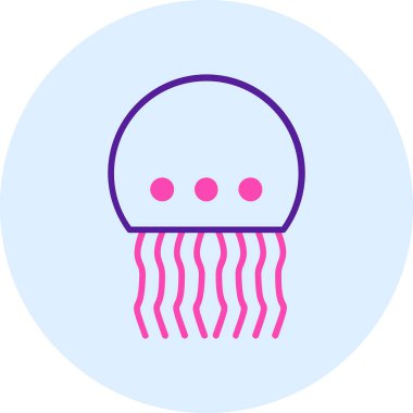 Deniz hayvanı simgesinin vektör illüstrasyonu