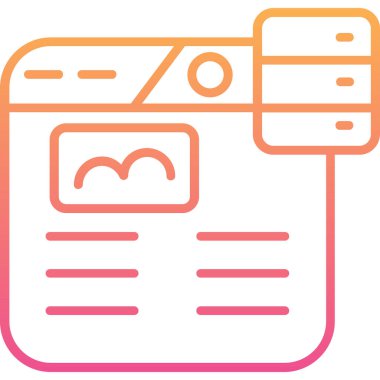 Gazete. Web simgesi basit illüstrasyon