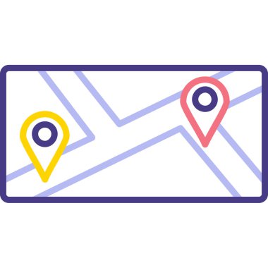 Vektör konumu simge illüstrasyonu