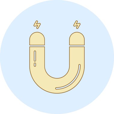 Mıknatıs Basit web simgesi vektör illüstrasyonu