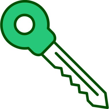 Anahtar simgesi vektör illüstrasyonu