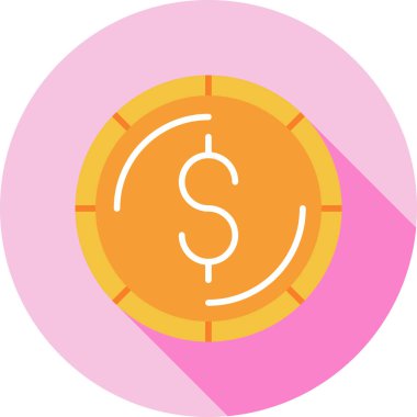 Para simgesinin vektör illüstrasyonu