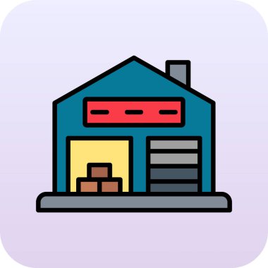 ev vektörü düz renk simgesi