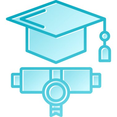 Modern eğitim ikonunun vektör illüstrasyonu