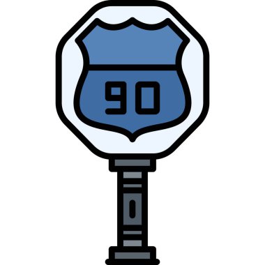 Yol işareti simgesi. vektör illüstrasyonu