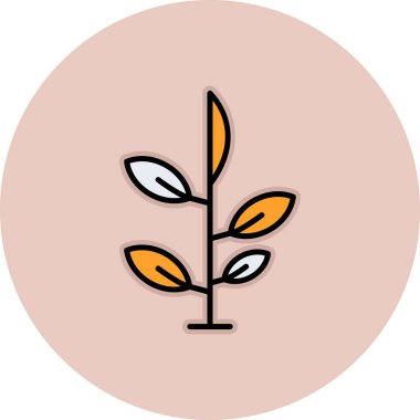 Bir bitki simgesinin vektör illüstrasyonu