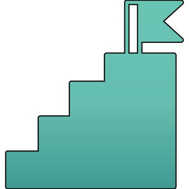 Mavi ve beyaz bir ikonun vektör illüstrasyonu