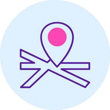 konum pin simgesi, vektör illüstrasyonu