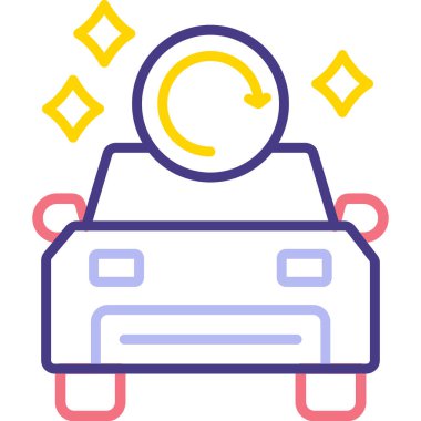 - Araba. Web simgesi basit illüstrasyon