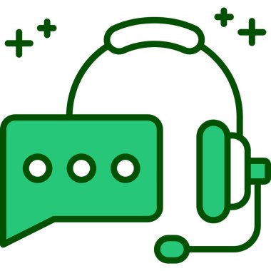 Kulaklık. Web simgesi basit illüstrasyon