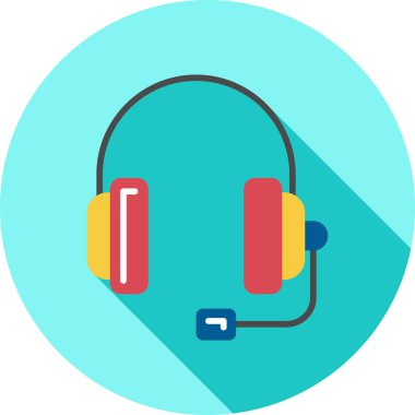 Kulaklık. Web simgesi basit illüstrasyon