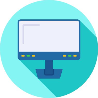 Monitör. Web simgesi basit illüstrasyon