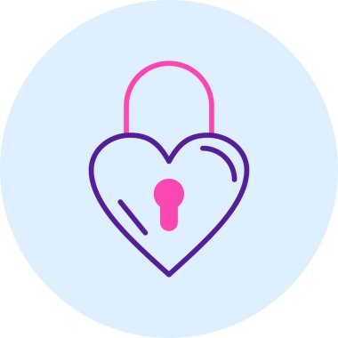 Anahtar kilidi. Web simgesi basit illüstrasyon