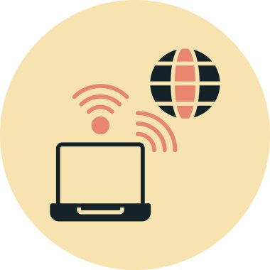 Wi-Fi Internet vektör simgesi