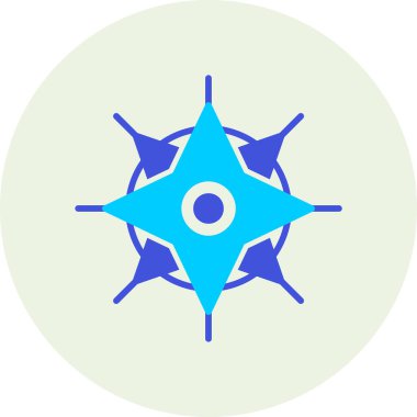 Pusula. Web simgesi basit illüstrasyon