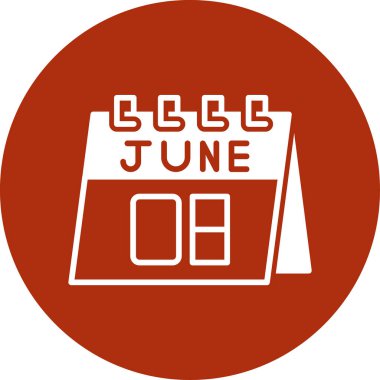 Haziran simgesi, vektör illüstrasyonu