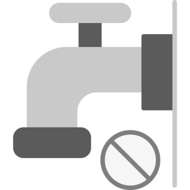 Duş düz vektör simgesi