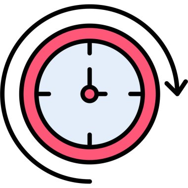Saat simgesi, vektör illüstrasyonu