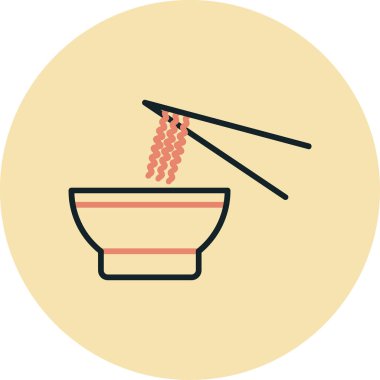 Bir kase pirincin vektör çizimi