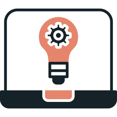 İnovasyon web simgesi, vektör illüstrasyonu