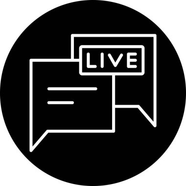 canlı vektör glyph düz simgesi