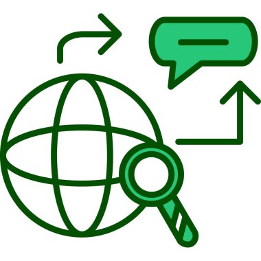 genel ağ simgesi, vektör illüstrasyonu