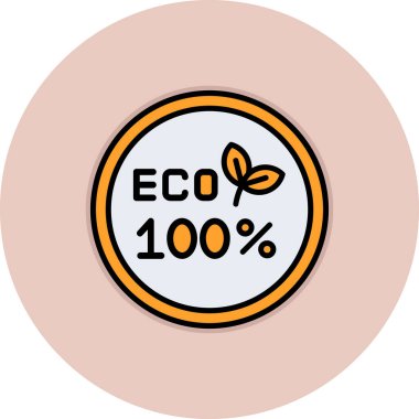 eko etiket vektör illüstrasyonu