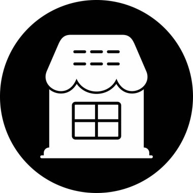 Mağaza. Web simgesi basit illüstrasyon