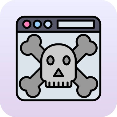 Kurukafa simgesi vektör illüstrasyonu
