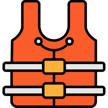 Yelek simgesi, vektör çizimi