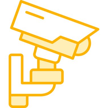 Kapalı devre kamera simgesi. Web için cctv vektör simgelerinin özet çizimi