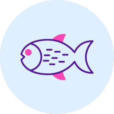 Balık. Web simgesi basit illüstrasyon